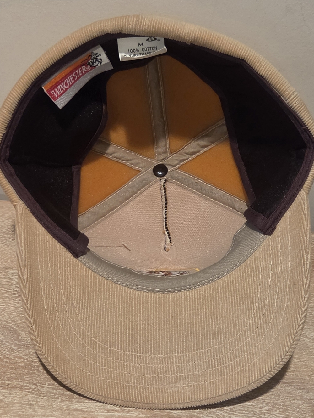 Vintage Winchester Corduroy Ear Flap Fitted Hat - Size Medium 7 to 7 1/8 - Picture 9 of 12